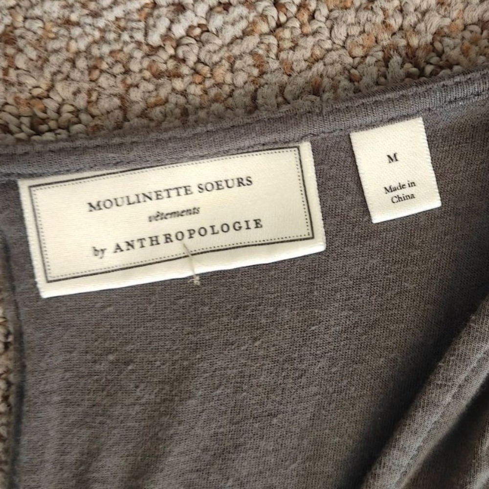 Anthropologie Moulinette Soeurs Olive Green Wide Leg Jumpsuit M  Stretch - Picture 7 of 13